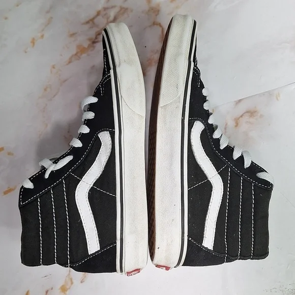 Vans High Top Shoes Black White Unisex - Picture 4 of 10